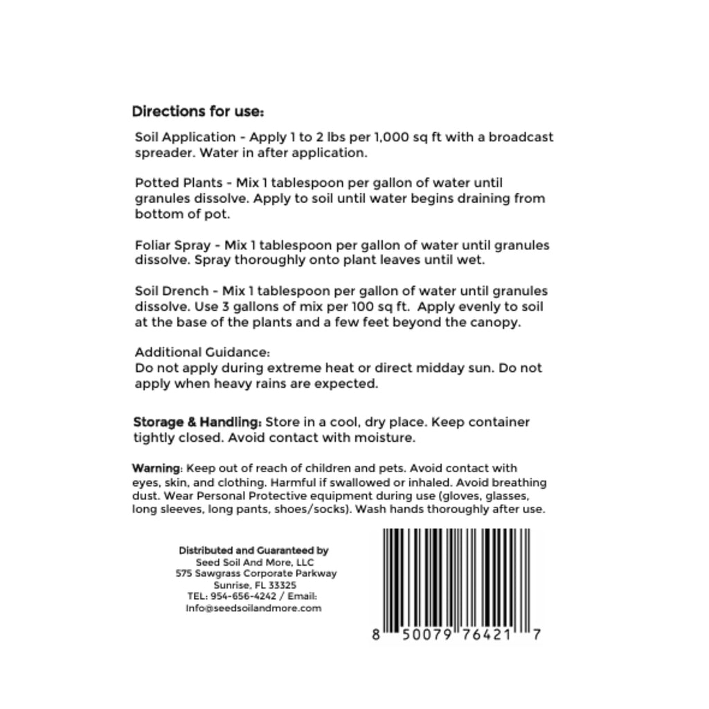 Seed, Soil, and More Manganese Sulfate Granular Fertilizer – Corrects Manganese Deficiency, Promotes Greener Leaves & Stronger Plant Growth – for Gardens, Trees, Lawns & Crops (5 lbs)