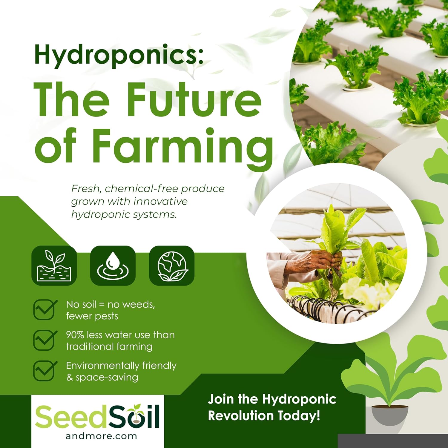 Seed, Soil and More Vertiflow Grow Tower-16 Plants, Herbs, Vegetables - Hydroponic Herb Garden Planter Kit - Indoor/Outdoor Gardening System